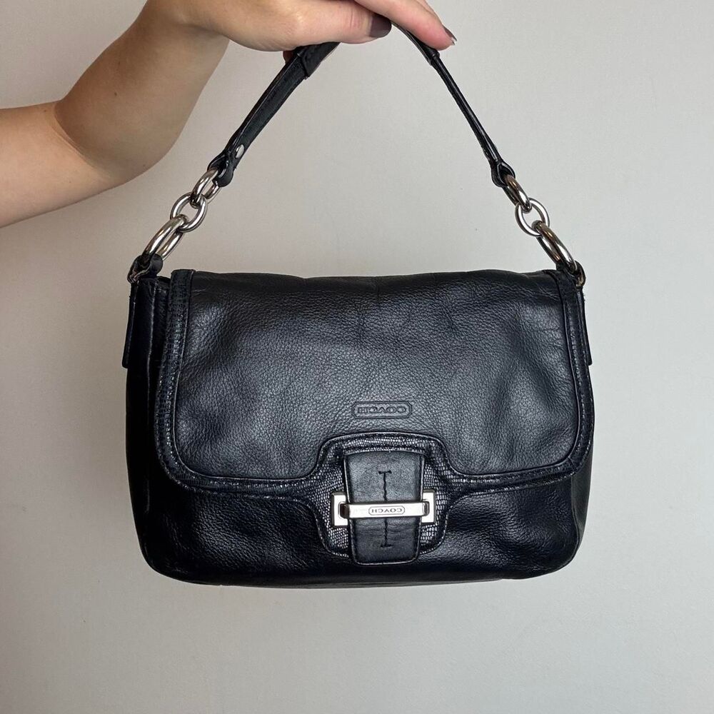 Coach Taylor Black Leather Shoulder Bag